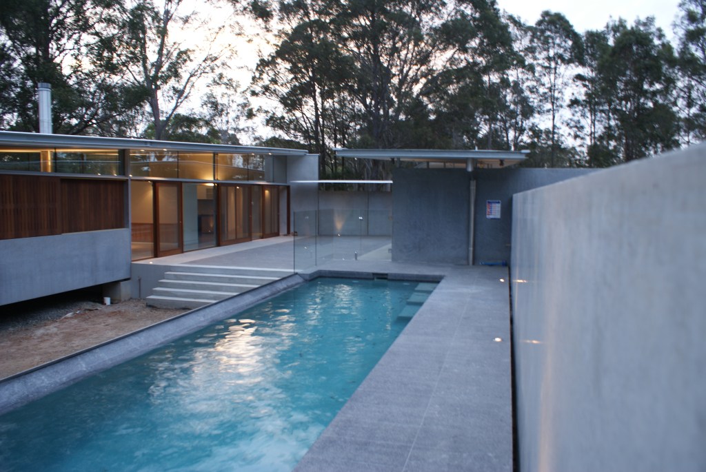 "Sun-warmed concrete floors and high-performance features at Shalumar House."